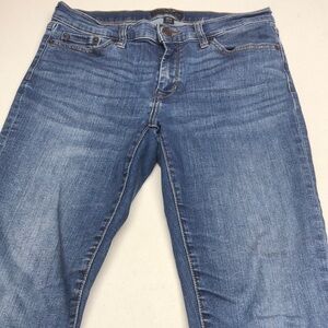 Mid Rise Banana Republic Blue Skinny Jeans with Subtle Fading